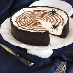 No-Bake Spiderweb Cheesecake