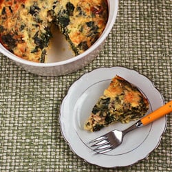 Swiss Chard & Goat Cheese Custard