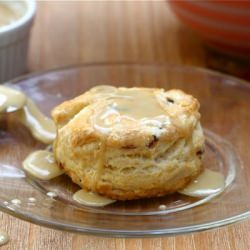 Maple Bacon Biscuits with Maple Glaze