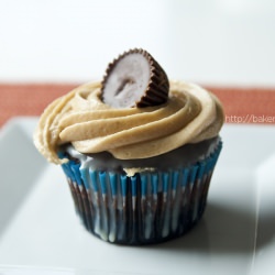 Dark Chocolate with Peanut Butter Frosting