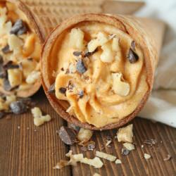 Pumpkin Filled Cannoli Cones
