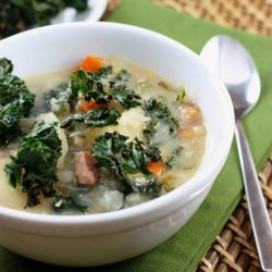 Smoky Potato Soup with Kale