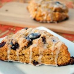 Glazed Pumpkin Cranberry Scones