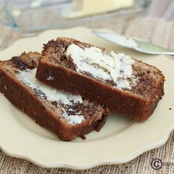 Nutella Swirled Banana Bread