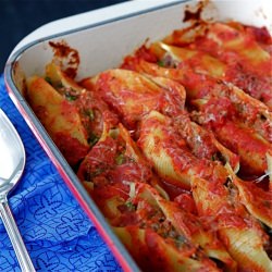 Baked Pasta Shells w/ Beef