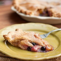 Peach & Blueberry Pie