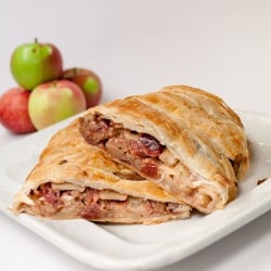 Apple Cranberry Bourbon Strudel