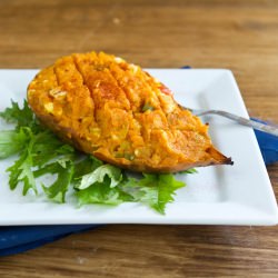Stuffed Curry Sweet Potato
