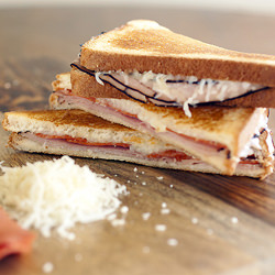 Grilled Ham & Pepperoni Sandwich