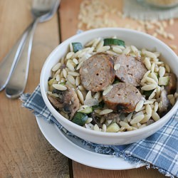 Orzo with Zucchini and Sausage