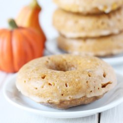 Whole Grain Baked Pumpkin Doughnuts