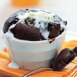 Dark Chocolate-Lime Soufflés