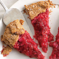 Rhubarb and Raspberry Crostata