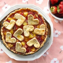 Gluten Free Peach & Strawberry Pie