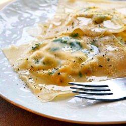 Spinach and Sausage Ravioli