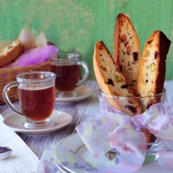 Lavender Biscotti with Pistachio