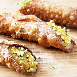 Pumpkin Pistachio Cannoli