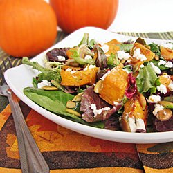 Pumpkin Mixed Greens Salad