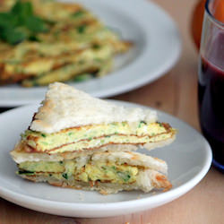 Zucchini Omelet Sandwich