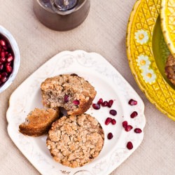 Pomegranate Streusel Muffins