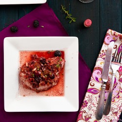 Pork Chops with Blackberry Sauce