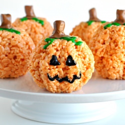 Pumpkin Rice Krispies Treats