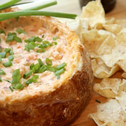 Buffalo Shrimp Bread Bowl Dip