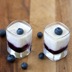 Panna Cotta with Blueberry Sauce