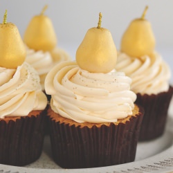 Marzipan & Pear Cupcakes