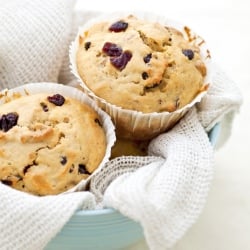 Dried Cranberry & Walnut Muffins