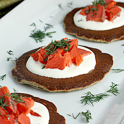 Buckwheat Blini w/ Salmon