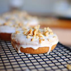 Banana Walnut Doughnuts