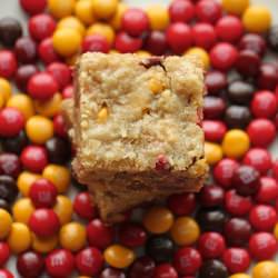 Coconut M&M Cookie Bars