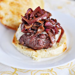 Bacon Burgers with Bacon Onion Jam