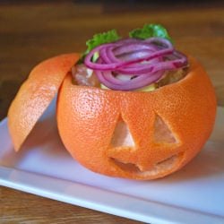 Jack-O-Lantern Grapefruit Salads