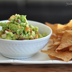 Guacamole with Spring Roll Chips