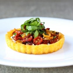 Polenta Tart w/ Goat Cheese