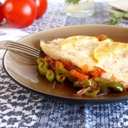Roasted Bass with Sauteed Vegetable