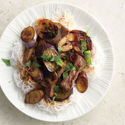 Eggplant and Beef Stir-Fry