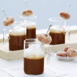 Mini-Donut Chocolate Drink Garnish
