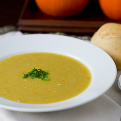 Roasted Acorn Squash and Corn Soup