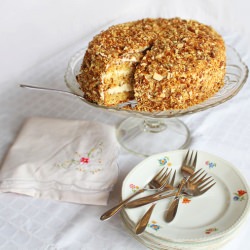 Maple Syrup, Caramel & Nut Cake