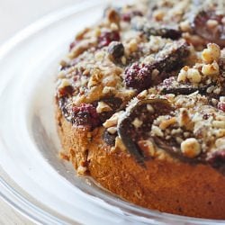 Fig, Raspberry and Hazelnut Cake