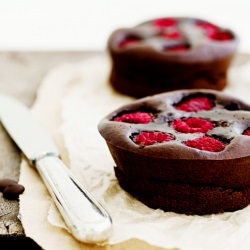 Chocolate & Raspberry Brownie Tarts