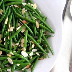 French Beans with Miso and Almonds