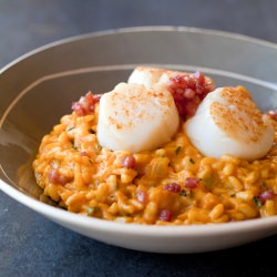Pumpkin Risotto w/ Scallops