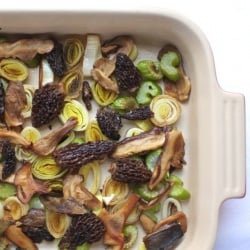 Leek & Mushroom Polenta Gratin