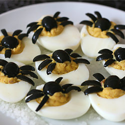 Deviled Eggs with Spider