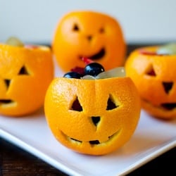 Snack-o-Lantern Fruit Cups