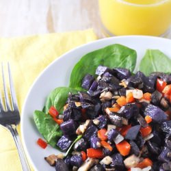 Purple Potato Breakfast Hash